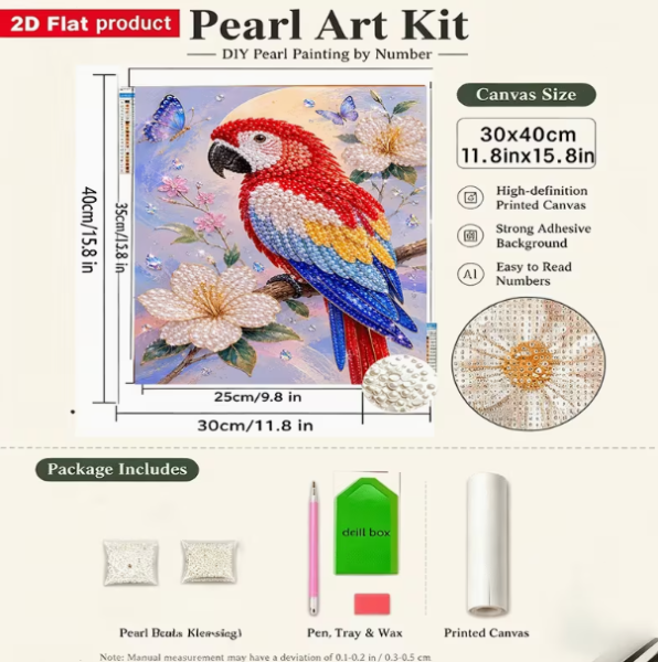 Diamond Painting Perlen Papagei